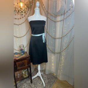 Laundry By Shelli Segal Black Strapless A-Line Dress